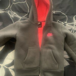 Nike girls 5-6yrs grey and pink hoodie